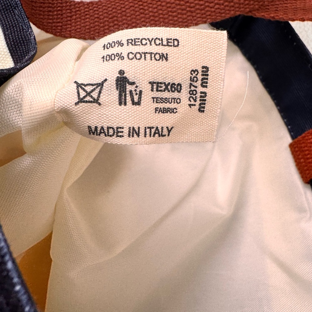 Miu Miu beauty gift Limited Edition Stripe Tote Bag Made in Italy - Picture 5 of 10